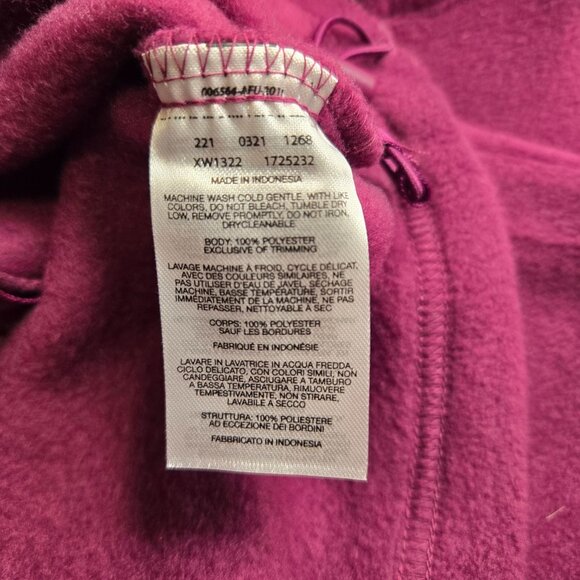 Columbia Womens Full-Zip Fleece Jacket 1X Berry Color Warm Outerwear Polyester - Picture 5 of 8